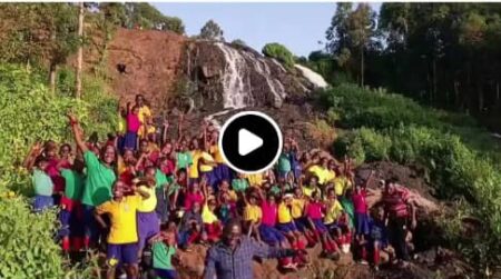 LAST MOMENT!! Video Of Joyful Pupils Of King David Junior School At Sipi Falls, Before Accident That Claimed Over 20 Pupils’ Lives